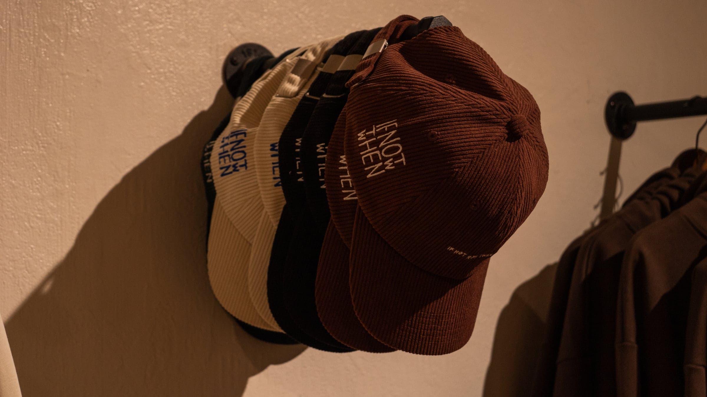 Corduroy caps on the rail
